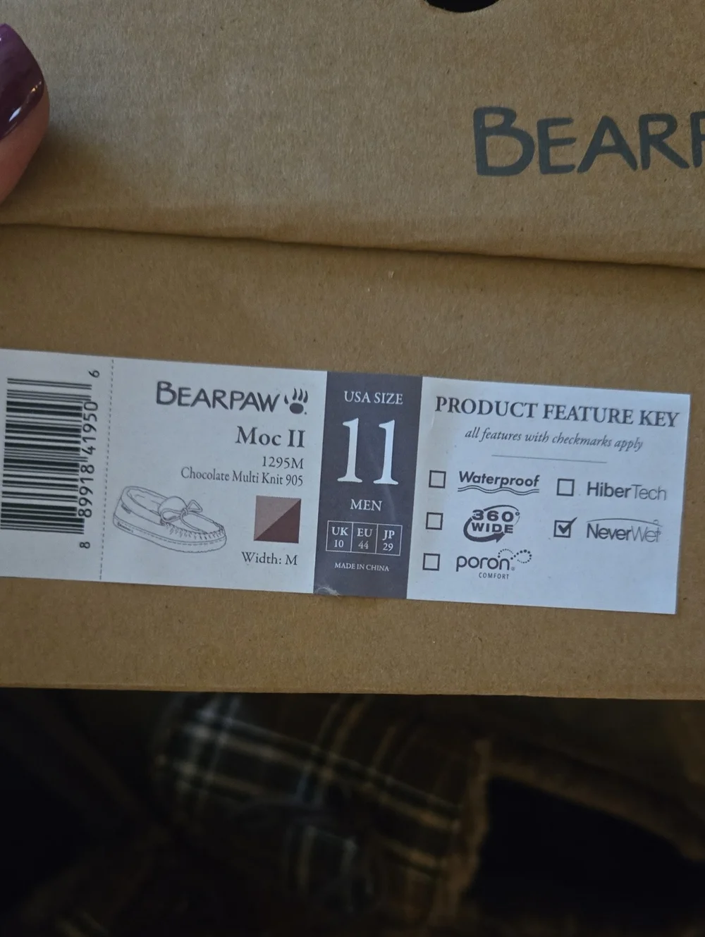 BearPaw men’s moccasin